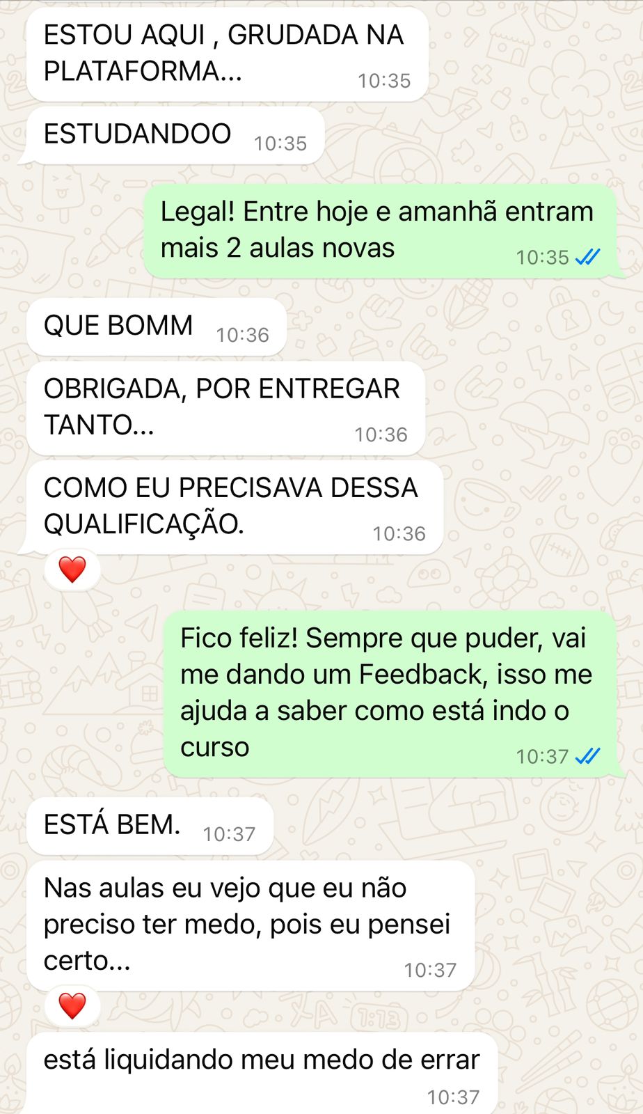 Depoimento de professor(a) que fez o CFC RED